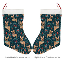 Load image into Gallery viewer, Fawn / Cream French Bulldog Festive Flair Christmas Stocking-Christmas Ornament-Christmas, French Bulldog, Home Decor-26X42CM-White-3