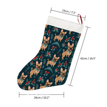 Load image into Gallery viewer, Fawn / Cream French Bulldog Festive Flair Christmas Stocking-Christmas Ornament-Christmas, French Bulldog, Home Decor-26X42CM-White-4