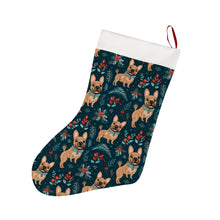 Load image into Gallery viewer, Fawn / Cream French Bulldog Festive Flair Christmas Stocking-Christmas Ornament-Christmas, French Bulldog, Home Decor-26X42CM-White-1