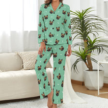 Load image into Gallery viewer, Fawn French Bulldog Smiles Pajamas Set for Women-22