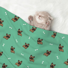 Load image into Gallery viewer, Fawn Frenchie Love Blanket for Dog-Pet Furniture-4
