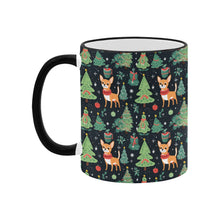 Load image into Gallery viewer, Fawn / Gold and White Chihuahua Christmas Charm Coffee Mug-3