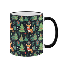 Load image into Gallery viewer, Fawn / Gold and White Chihuahua Christmas Charm Coffee Mug-4