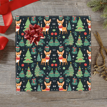 Fawn Gold Chihuahua Christmas Charm Gift Wrapping Paper 2 Rolls 3 360x