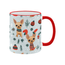 Load image into Gallery viewer, Fawn / Gold Chihuahua Yuletide Joy Christmas Mug-2