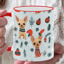 Load image into Gallery viewer, Fawn / Gold Chihuahua Yuletide Joy Christmas Mug-White6-ONE SIZE-1