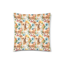 Load image into Gallery viewer, Fawn White Chihuahuas Springtime Blossom Throw Pillow Cover-Cushion Cover-Chihuahua, Home Decor, Pillows-One Size-2
