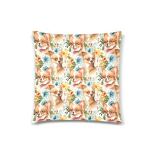 Load image into Gallery viewer, Fawn White Chihuahuas Springtime Blossom Throw Pillow Cover-Cushion Cover-Chihuahua, Home Decor, Pillows-One Size-1