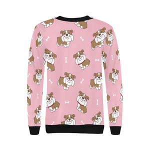 Happy English Bulldog Love Women's Sweatshirt - 4 Colors-Apparel-Apparel, English Bulldog, Sweatshirt-7