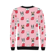 Christmas Stockings and Candy Cane Frenchies Women's Sweatshirt - 4 Colors-Apparel-Apparel, Christmas, French Bulldog, Sweatshirt-12