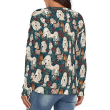 Load image into Gallery viewer, Festive Canopy Poodle Paradise Women's V-Neck Christmas Sweater-Apparel-Apparel,Christmas,Dog Mom Gifts,Poodle,Sweater,Sweatshirt-2