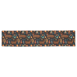 Festive Chocolate Dachshund Delight Christmas Decoration Table Runner-Home Decor-Christmas, Dachshund, Home Decor-White-ONE SIZE-1