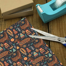 Load image into Gallery viewer, Festive Chocolate Dachshund Delight Christmas Gift Wrapping Paper - 2 Rolls-Christmas Ornament-Christmas,Dachshund,Wrapping Paper-4
