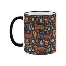 Load image into Gallery viewer, Festive Chocolate Dachshund Delight Christmas Mug-2