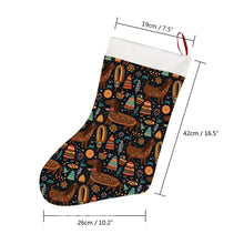 Load image into Gallery viewer, Festive Chocolate Dachshund Delight Christmas Stocking-Christmas Ornament-Christmas, Dachshund, Home Decor-26X42CM-White-4