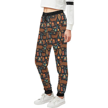 Festive Chocolate Dachshund Delight Christmas Unisex Sweatpants-Apparel-Apparel, Christmas, Dachshund, Dog Dad Gifts, Dog Mom Gifts, Pajamas-2