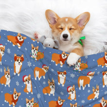 Load image into Gallery viewer, Festive Corgi Snowflake and Christmas Blanket for Dog-Pet Furniture-Blankets,Corgi,Home Decor-1