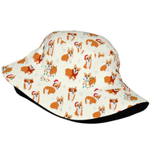 Load image into Gallery viewer, Festive Corgi Snowflake and Christmas Bucket Hat-Hats &amp; Caps-12
