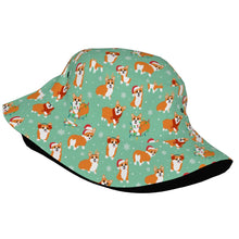 Load image into Gallery viewer, Festive Corgi Snowflake and Christmas Bucket Hat-Hats &amp; Caps-15