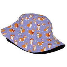 Load image into Gallery viewer, Festive Corgi Snowflake and Christmas Bucket Hat-Hats &amp; Caps-16