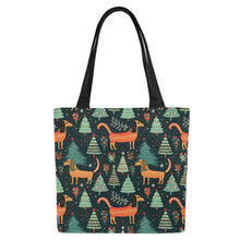 Load image into Gallery viewer, Festive Dachshund Wonderland Canvas Tote Bags - Set of 2-Accessories-Accessories, Bags, Dachshund-3