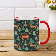Load image into Gallery viewer, Festive Dachshund Wonderland Christmas Coffee Mug-2