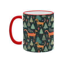 Load image into Gallery viewer, Festive Dachshund Wonderland Christmas Coffee Mug-3