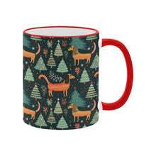Load image into Gallery viewer, Festive Dachshund Wonderland Christmas Coffee Mug-4