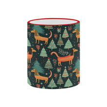 Load image into Gallery viewer, Festive Dachshund Wonderland Christmas Coffee Mug-5