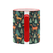 Load image into Gallery viewer, Festive Dachshund Wonderland Christmas Coffee Mug-6