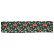 Load image into Gallery viewer, Festive Dachshund Wonderland Christmas Decoration Table Runner-Home Decor-Christmas, Dachshund, Home Decor-White-ONE SIZE-1