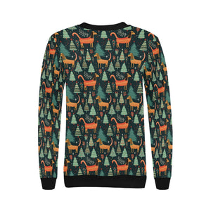 Festive Dachshund Wonderland Christmas Sweatshirt for Women-Apparel-Apparel, Christmas, Dachshund, Dog Mom Gifts, Sweatshirt-4