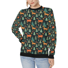 Load image into Gallery viewer, Festive Dachshund Wonderland Christmas Sweatshirt for Women-Apparel-Apparel, Christmas, Dachshund, Dog Mom Gifts, Sweatshirt-S-1