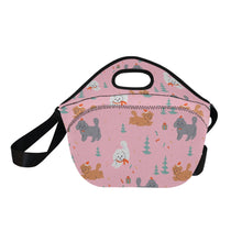 Load image into Gallery viewer, Festive Doodles in Christmas Cheer Neoprene Lunch Bag-10