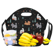 Festive Doodles in Christmas Cheer Neoprene Lunch Bag-Accessories-Accessories, Bags, Dog Mom Gifts, Lunch Bags-25