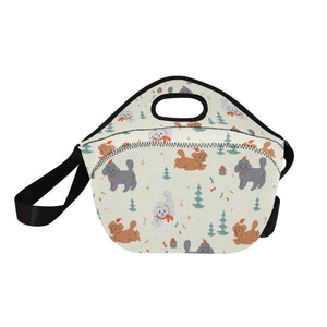 Festive Doodles in Christmas Cheer Neoprene Lunch Bag-6