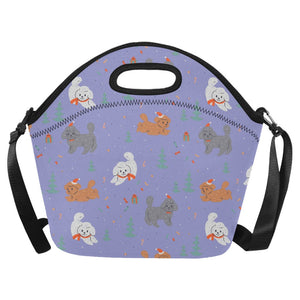 Festive Doodles in Christmas Cheer Neoprene Lunch Bag-CornflowerBlue_1-ONESIZE-30