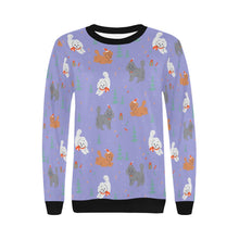 Load image into Gallery viewer, Festive Doodles in Christmas Cheer Sweatshirt for Women-Apparel-Apparel, Dog Mom Gifts, Doodle, Sweatshirt-25
