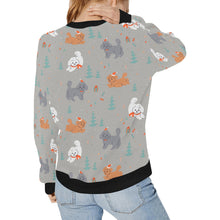 Load image into Gallery viewer, Festive Doodles in Christmas Cheer Sweatshirt for Women-Apparel-Apparel, Dog Mom Gifts, Doodle, Sweatshirt-31