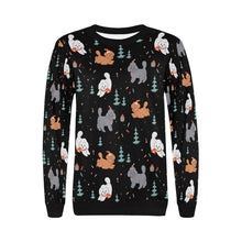 Load image into Gallery viewer, Festive Doodles in Christmas Cheer Sweatshirt for Women-Apparel-Apparel, Dog Mom Gifts, Doodle, Sweatshirt-34