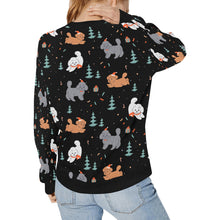 Load image into Gallery viewer, Festive Doodles in Christmas Cheer Sweatshirt for Women-Apparel-Apparel, Dog Mom Gifts, Doodle, Sweatshirt-35