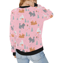 Load image into Gallery viewer, Festive Doodles in Christmas Cheer Sweatshirt for Women-Apparel-Apparel, Dog Mom Gifts, Doodle, Sweatshirt-4