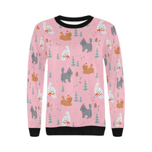 Load image into Gallery viewer, Festive Doodles in Christmas Cheer Sweatshirt for Women-Apparel-Apparel, Dog Mom Gifts, Doodle, Sweatshirt-6