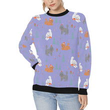 Load image into Gallery viewer, Festive Doodles in Christmas Cheer Sweatshirt for Women-Apparel-Apparel, Dog Mom Gifts, Doodle, Sweatshirt-CornflowerBlue_1-XS-26