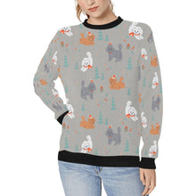 Load image into Gallery viewer, Festive Doodles in Christmas Cheer Sweatshirt for Women-Apparel-Apparel, Dog Mom Gifts, Doodle, Sweatshirt-DarkGray-XS-27