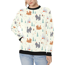 Load image into Gallery viewer, Festive Doodles in Christmas Cheer Sweatshirt for Women-Apparel-Apparel, Dog Mom Gifts, Doodle, Sweatshirt-Ivory-XS-1