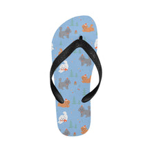 Load image into Gallery viewer, Festive Doodles in Christmas Cheer Unisex Slippers-LightSkyBlue-S-5