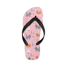 Load image into Gallery viewer, Festive Doodles in Christmas Cheer Unisex Slippers-Pink-S-4