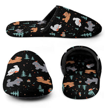 Load image into Gallery viewer, Festive Doodles in Christmas Cheer Women&#39;s Cotton Mop Slippers-45