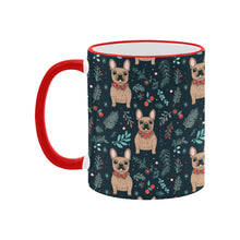 Load image into Gallery viewer, Festive Fawn French Bulldog Forest Christmas Mug-3